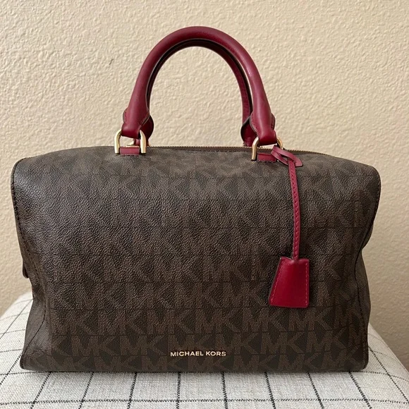 Michael Kors Collection Brown and Red Bag - Picture 1 of 9